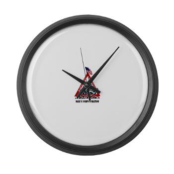 MCM - M01 - 03 - Marine Corps Marathon with Text - Large Wall Clock
